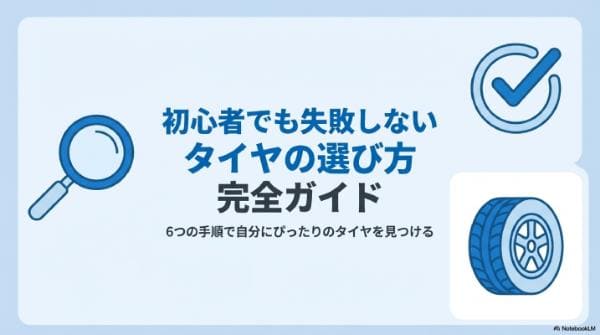 6ステップで決まるタイヤの選び方｜サイズ確認から購入先まで解説
