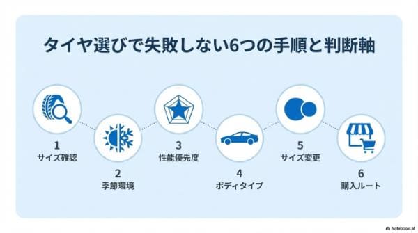 6ステップで決まるタイヤの選び方