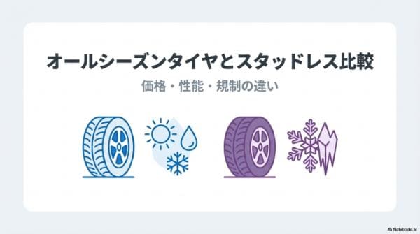 オールシーズンタイヤとスタッドレス比較｜価格・性能・規制の違い