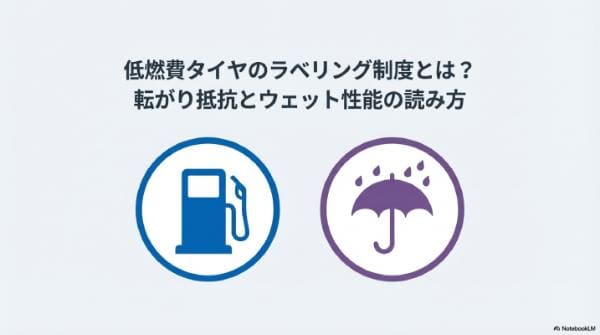 低燃費タイヤのラベリング制度とは？転がり抵抗とウェット性能の読み方