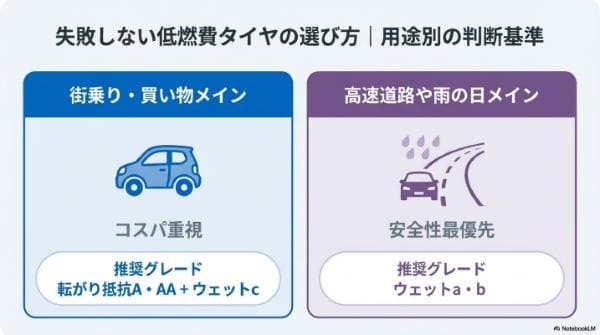 失敗しない低燃費タイヤの選び方｜用途別の判断基準