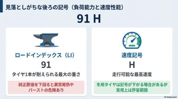 サイズの後ろが本番｜LIと速度記号を読めないと適合ミスが起きる