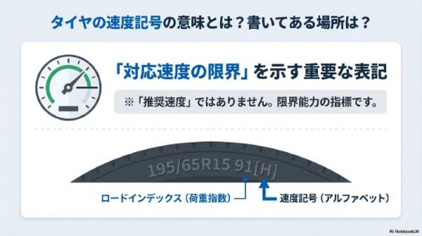 タイヤの速度記号の意味とは？書いてある場所は？