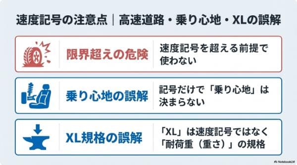 速度記号の注意点｜高速道路・乗り心地・XLの誤解