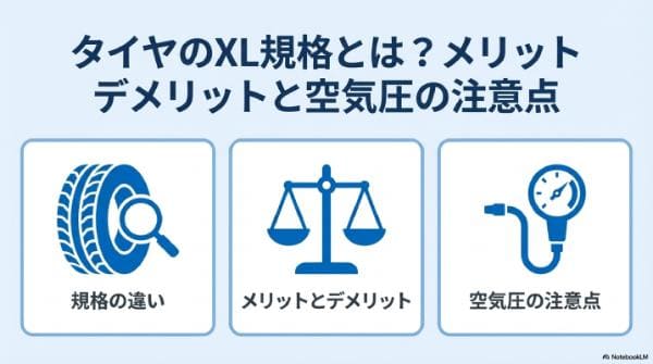 タイヤのXL規格とは？メリット・デメリットと空気圧の注意点