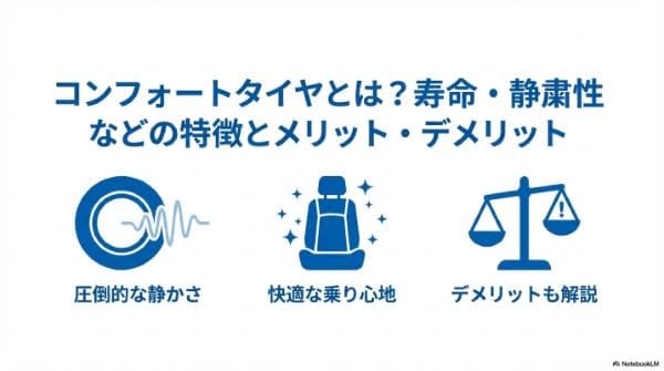コンフォートタイヤとは？寿命・静粛性などの特徴とメリット・デメリット