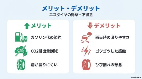 メリット・デメリット｜エコタイヤの得意・不得意