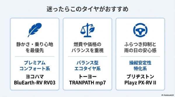 迷ったらこのタイヤがおすすめ（ミニバン専用タイヤ）