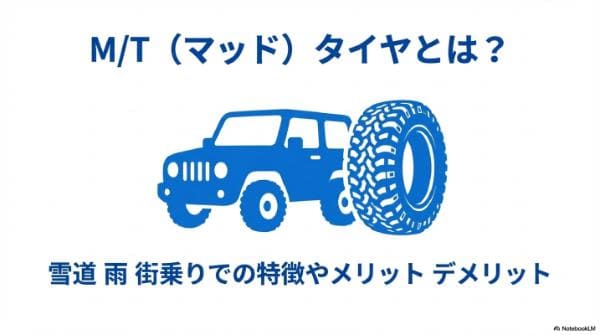 M/T（マッド）タイヤとは？雪道・雨・街乗りでの特徴やメリット・デメリット