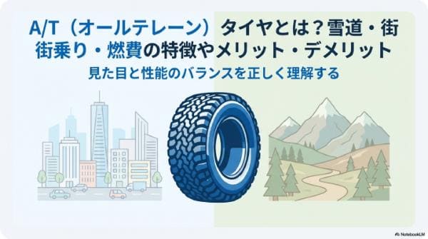 A/T（オールテレーン）タイヤとは？雪道・街乗り・燃費の特徴やメリット・デメリット