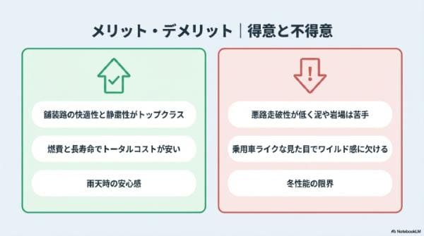 メリット・デメリット|H/Tタイヤの得意・不得意