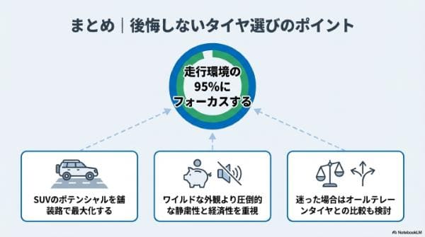 まとめ|H/T(ハイウェイテレーン)タイヤとは?燃費や雪道の特徴とメリット・デメリット