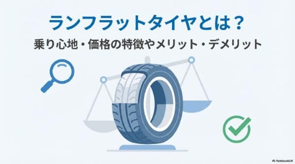 ランフラットタイヤとは？乗り心地・価格の特徴やメリット・デメリット