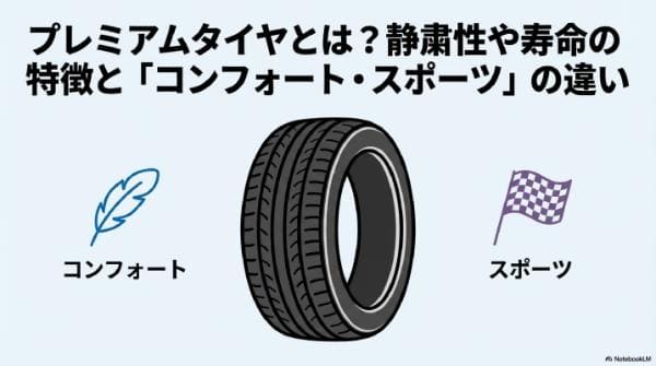 プレミアムタイヤとは？静粛性や寿命の特徴と「コンフォート・スポーツ」の違い