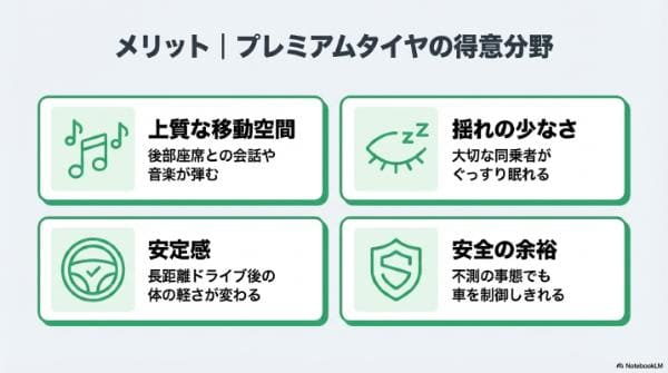 メリット｜プレミアムタイヤの得意分野
