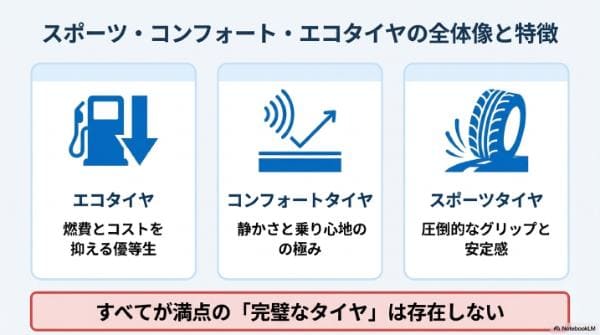 スポーツ・コンフォート・エコタイヤの全体像と特徴