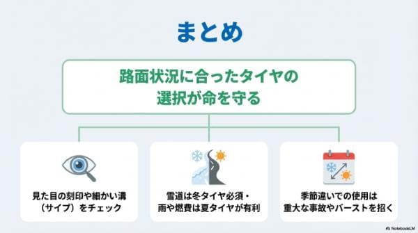 まとめ|夏タイヤと冬タイヤの違いとは？見た目の見分け方と性能・価格差