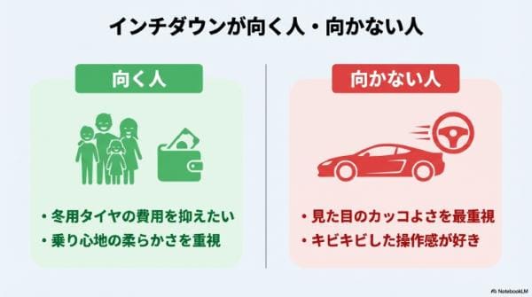 インチダウンが向く人・向かない人