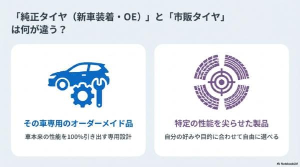 「純正タイヤ（新車装着・OE）」と「市販タイヤ」は何が違う？