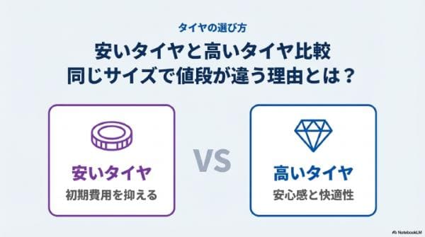 安いタイヤと高いタイヤ比較｜同じサイズで値段が違う理由とは？
